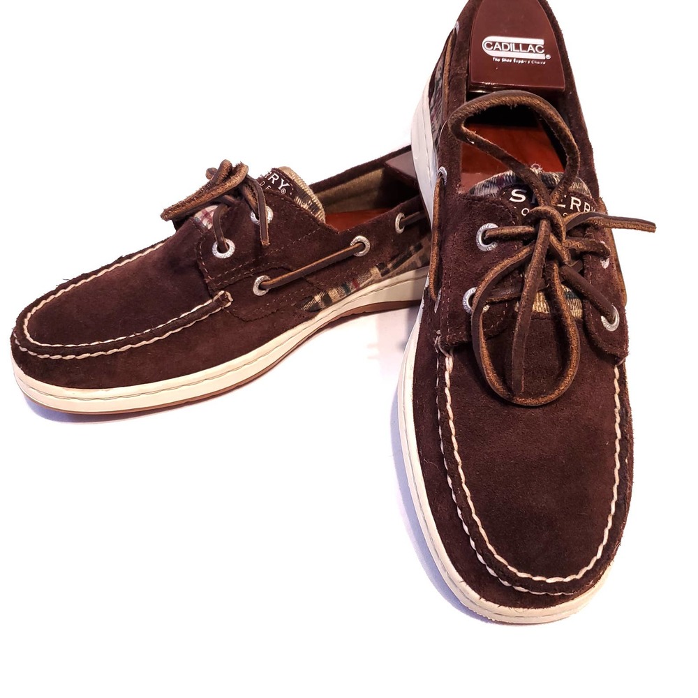 Sperry |  Brown Suede & Plaid Top Sider 8.5